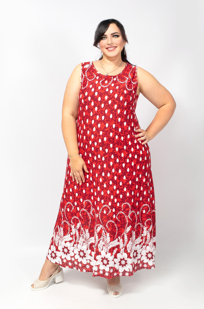 Сарафан-платье макси в разных цветах батал