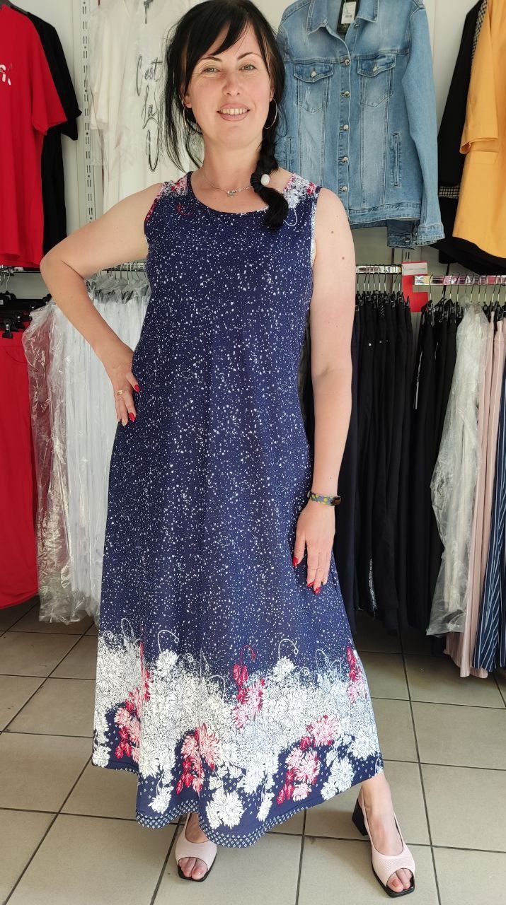 Сарафан-платье макси в разных цветах батал