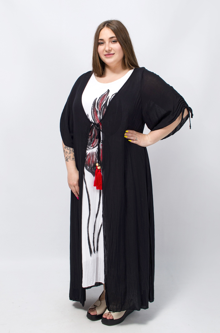 Сарафан-платье с кардиганом батал