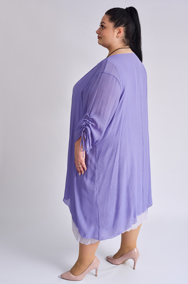 Сарафан-сукня з кардиганом та прикрасою великих розмірів