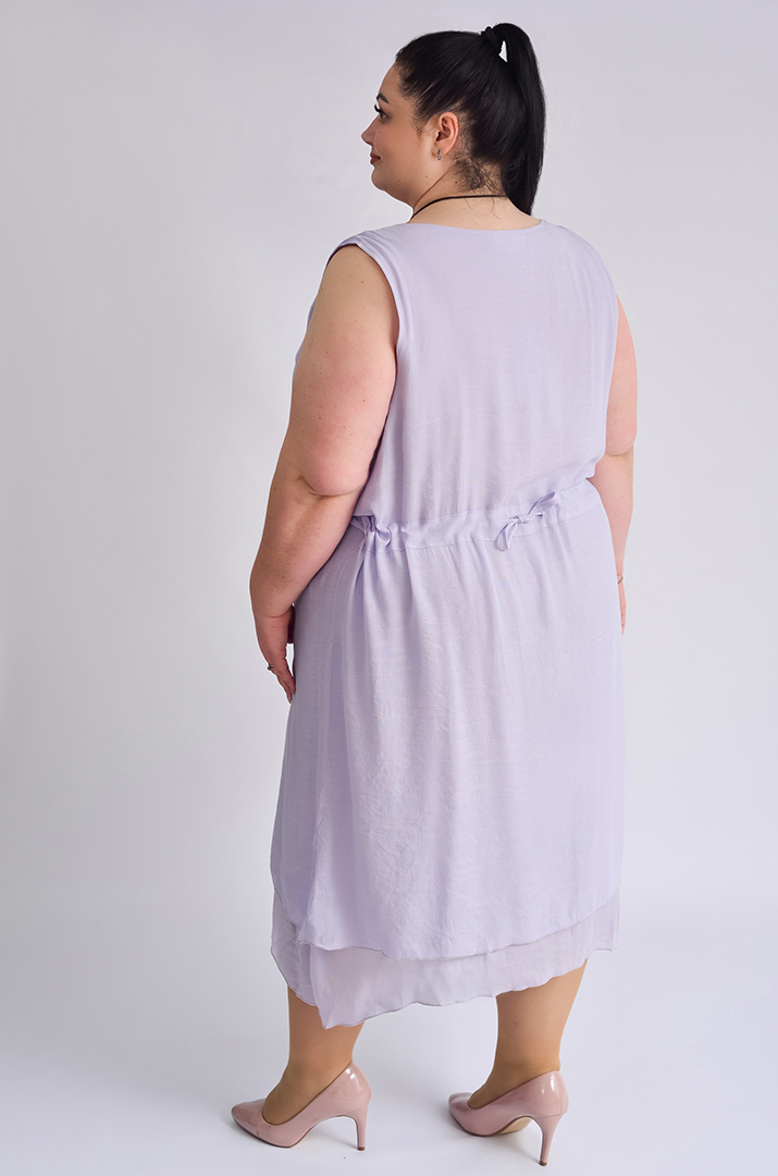 Сарафан-сукня з кардиганом та прикрасою великих розмірів