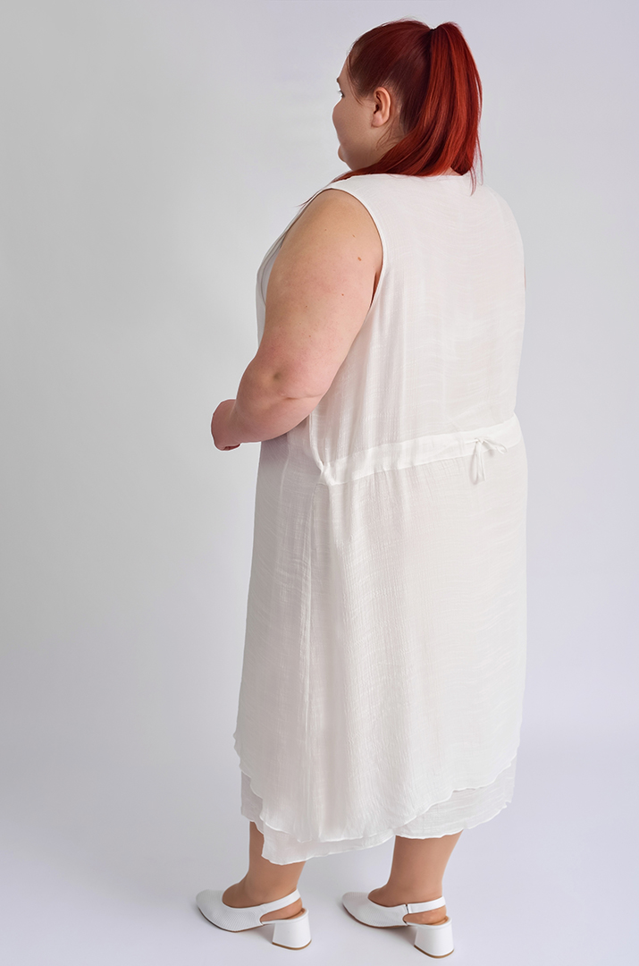 Сарафан-сукня з кардиганом та прикрасою великих розмірів