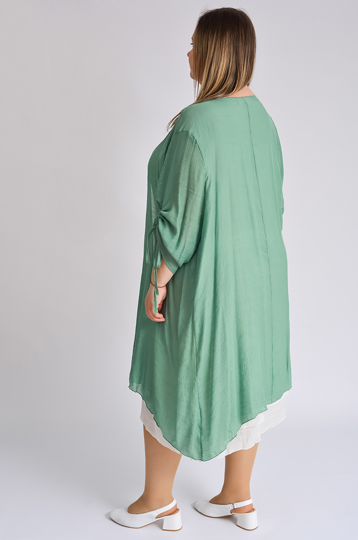 Сарафан-сукня з кардиганом та прикрасою великих розмірів