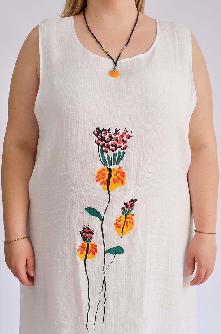 Сарафан-сукня з кардиганом та прикрасою великих розмірів