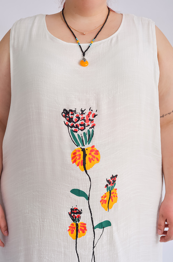 Сарафан-сукня з кардиганом та прикрасою великих розмірів