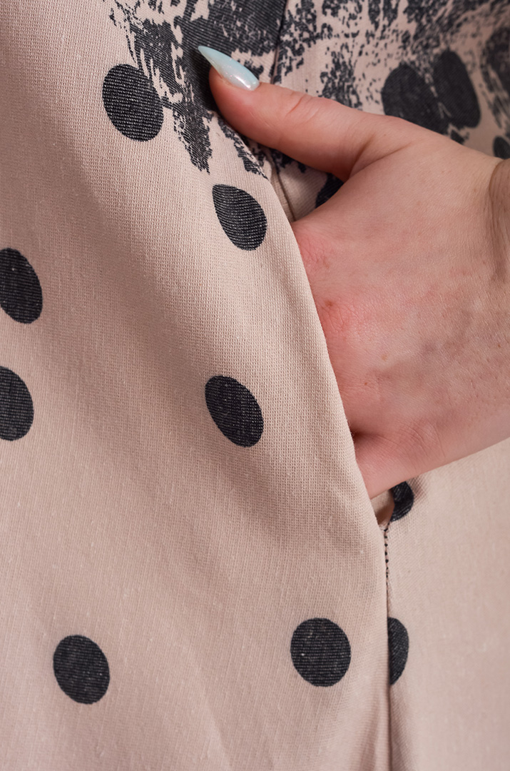 Сарафан-платье миди в горошек больших размеров