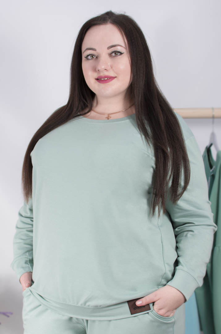 Світшот двунитка довгий супер батал