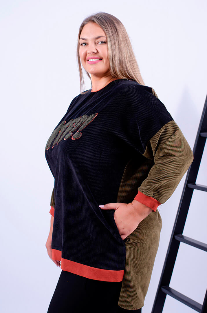 Свитшот длинный  батал