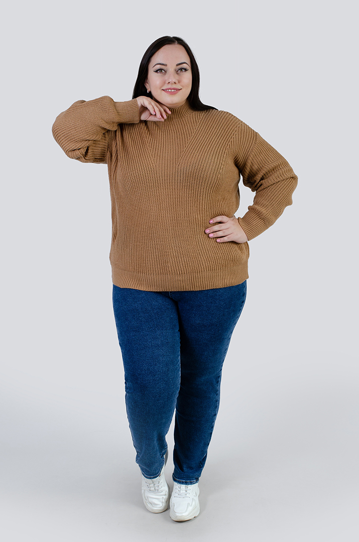 Светр короткий в'язаний під горло в різних кольорах РОЗМІРИ 54-62