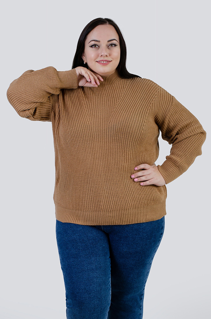 Светр короткий в'язаний під горло в різних кольорах РОЗМІРИ 54-62