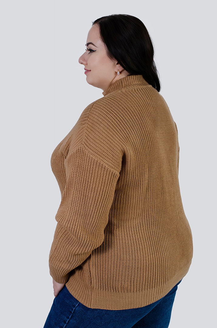 Светр короткий в'язаний під горло в різних кольорах РОЗМІРИ 54-62