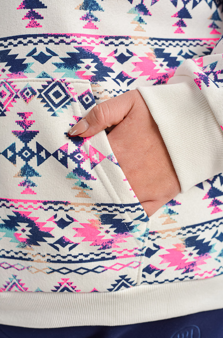 Світшот на флісі з яскравим принтом великих розмірів