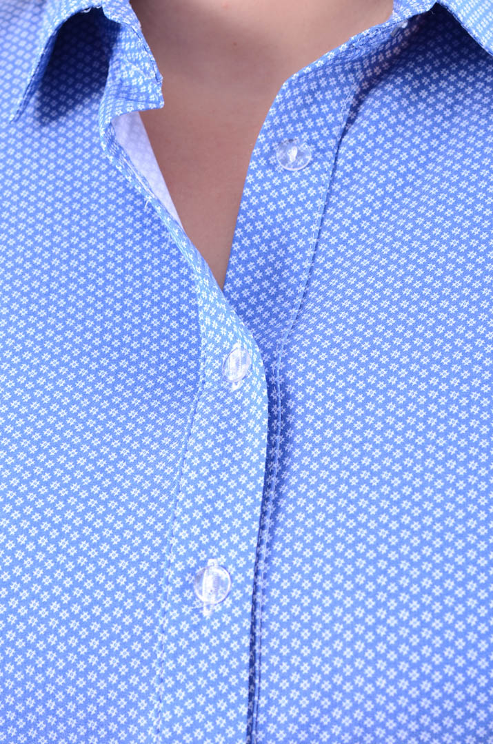 Рубашка укороченная с принтом батал