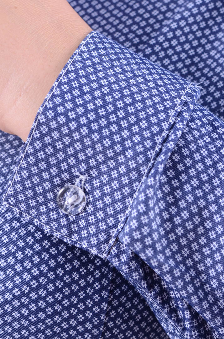 Рубашка укороченная с принтом батал