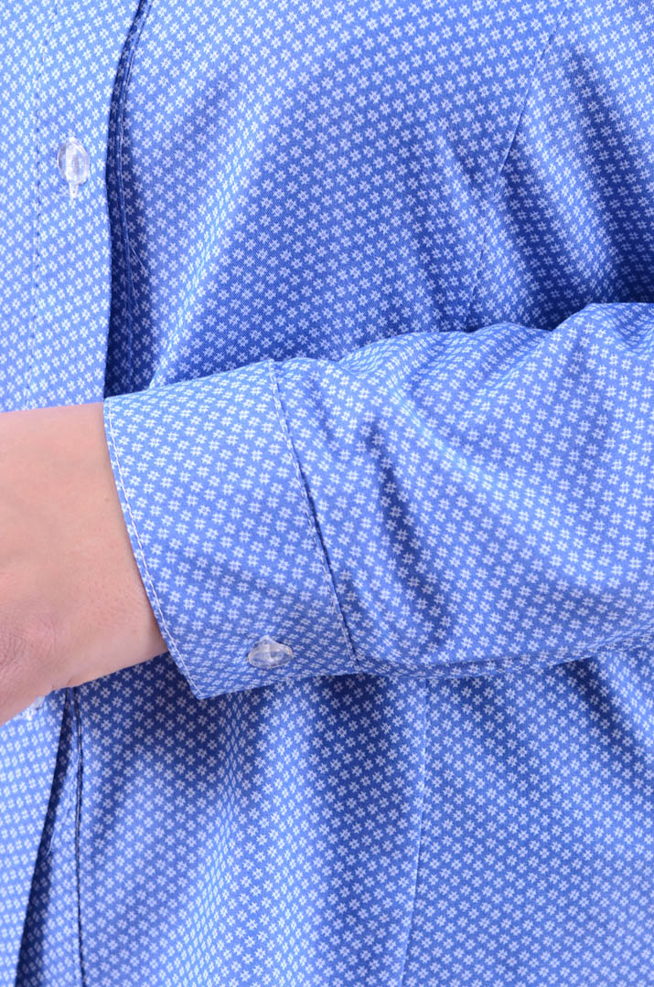 Рубашка укороченная с принтом батал