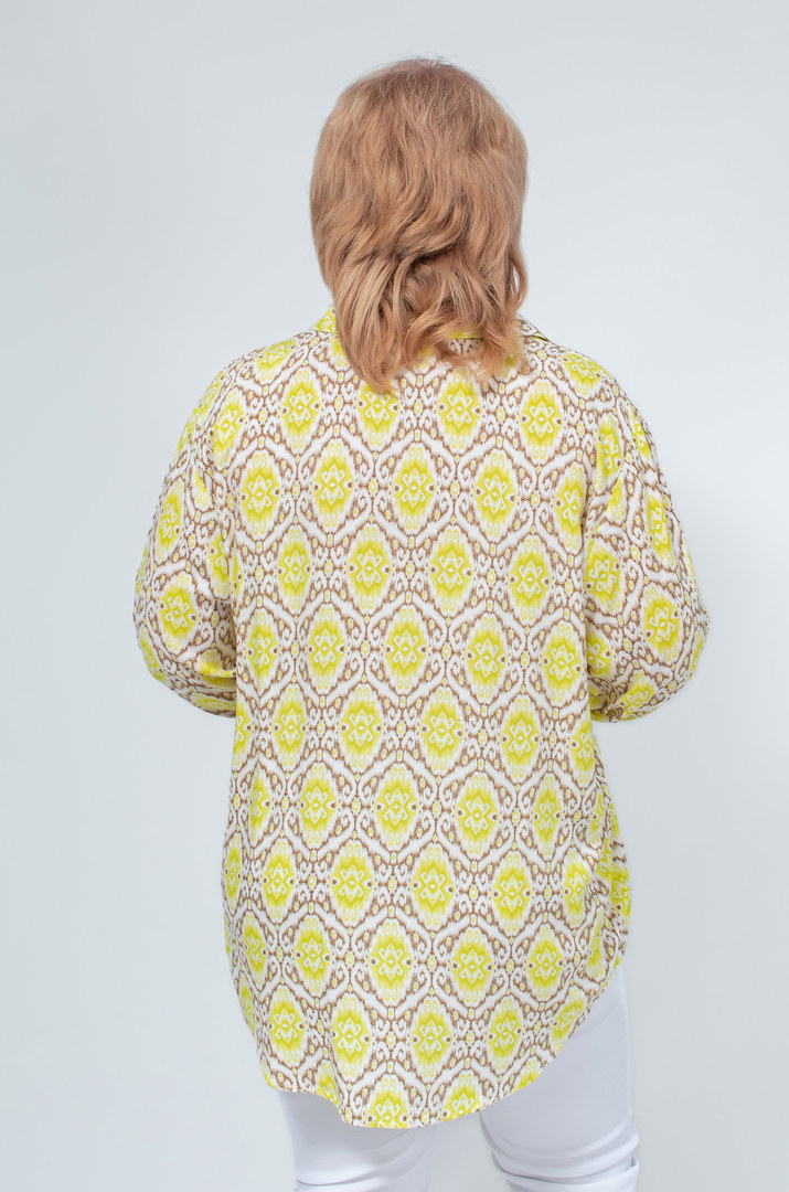 Рубашка штапель в орнамент супер батал