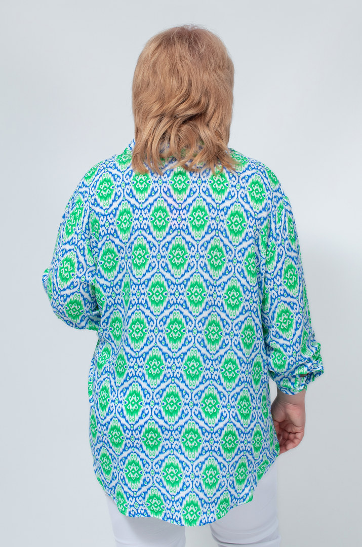 Рубашка штапель в орнамент супер батал
