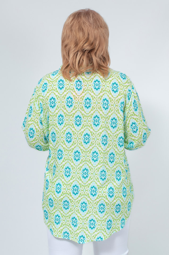 Рубашка штапель в орнамент супер батал