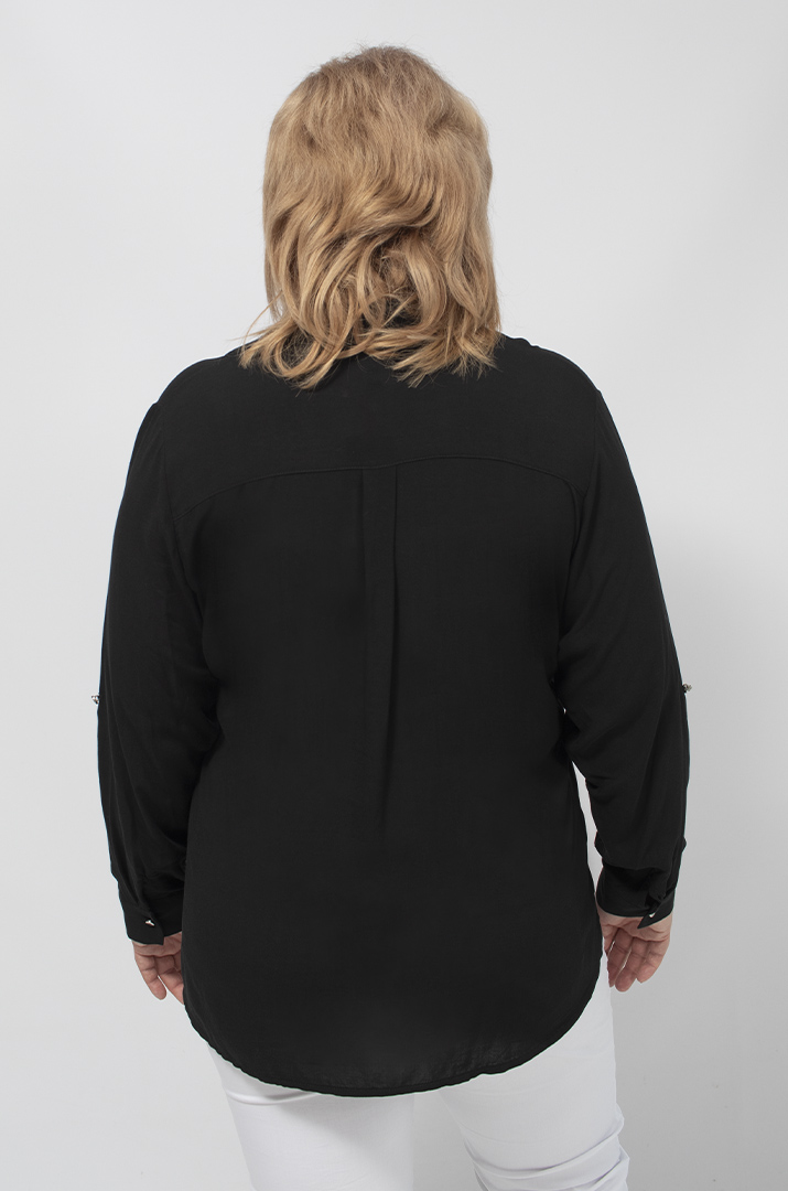 Штапельна сорочка з написами батал