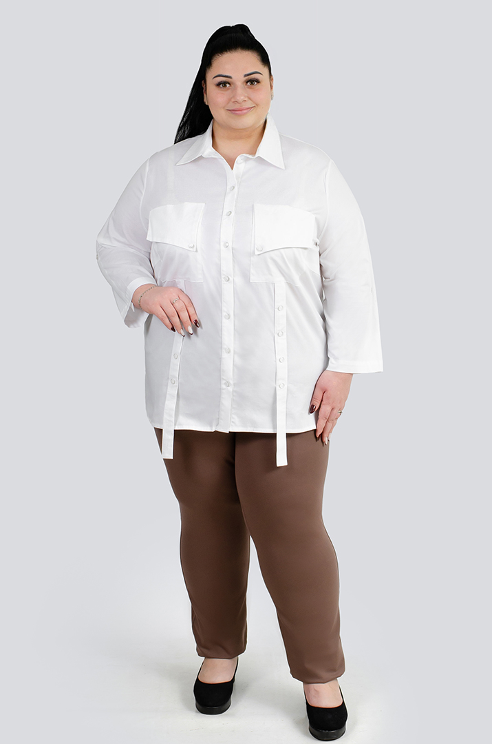 Сорочка котонова з декором великих розмірів