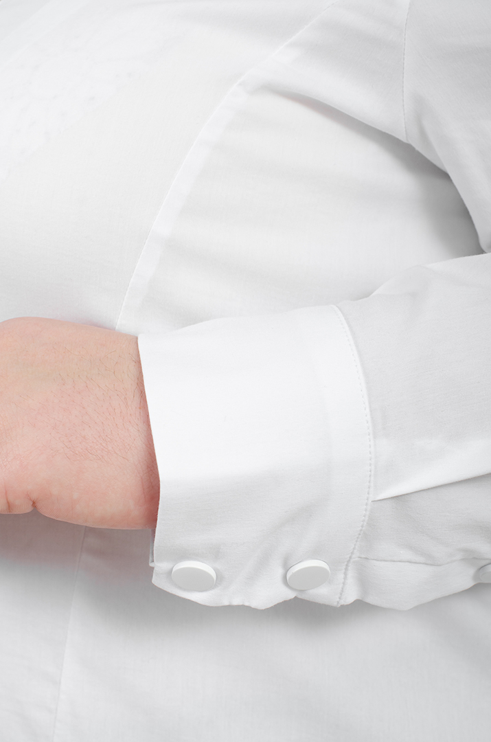 Сорочка біла на блискавці великих розмірів