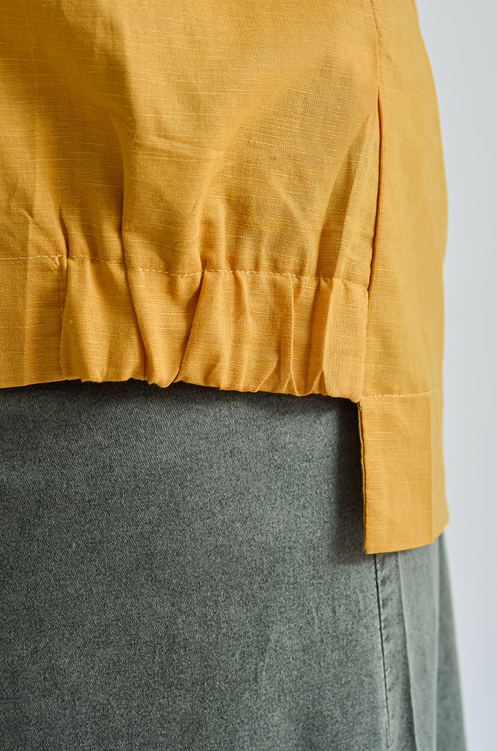 Рубашка льняная с карманами больших размеров