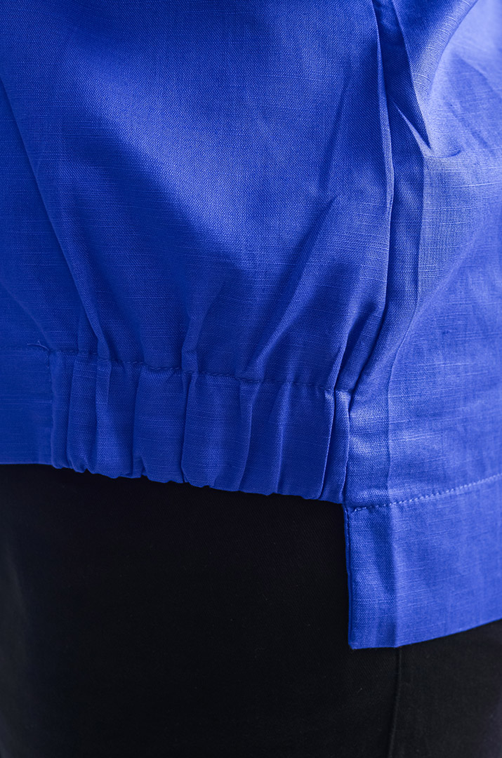 Рубашка льняная с карманами больших размеров