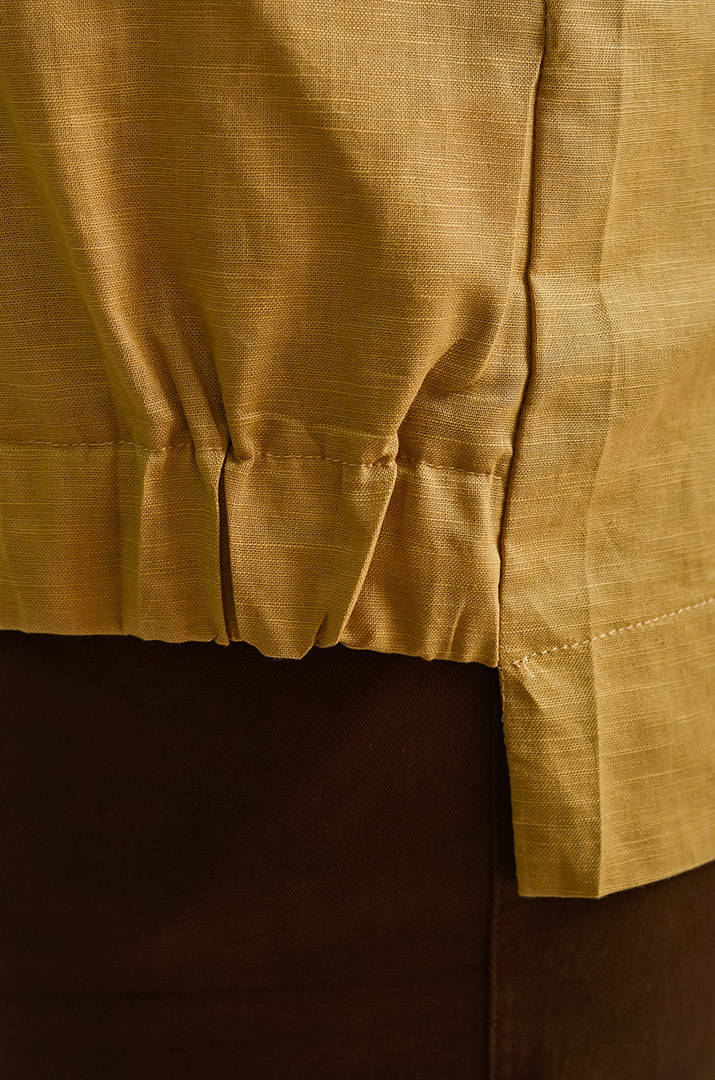 Рубашка льняная с карманами больших размеров