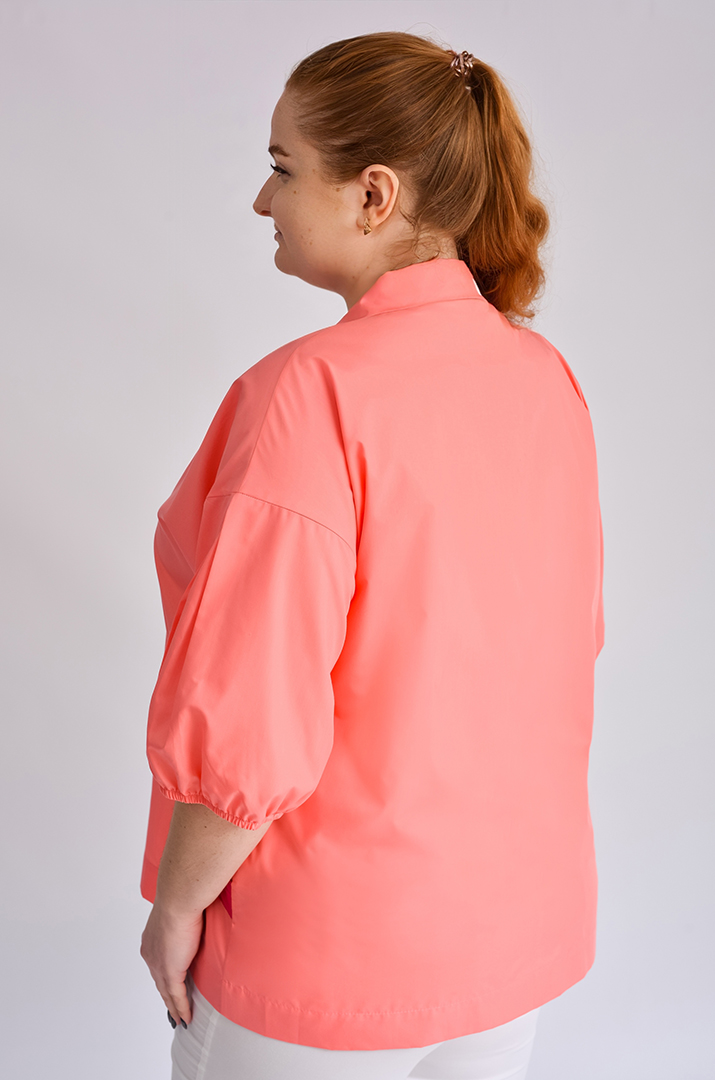 Рубашка длинная с декором больших размеров