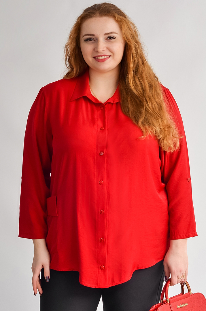 Довга сорочка з декоративною планкою з ґудзиками великих розмірів