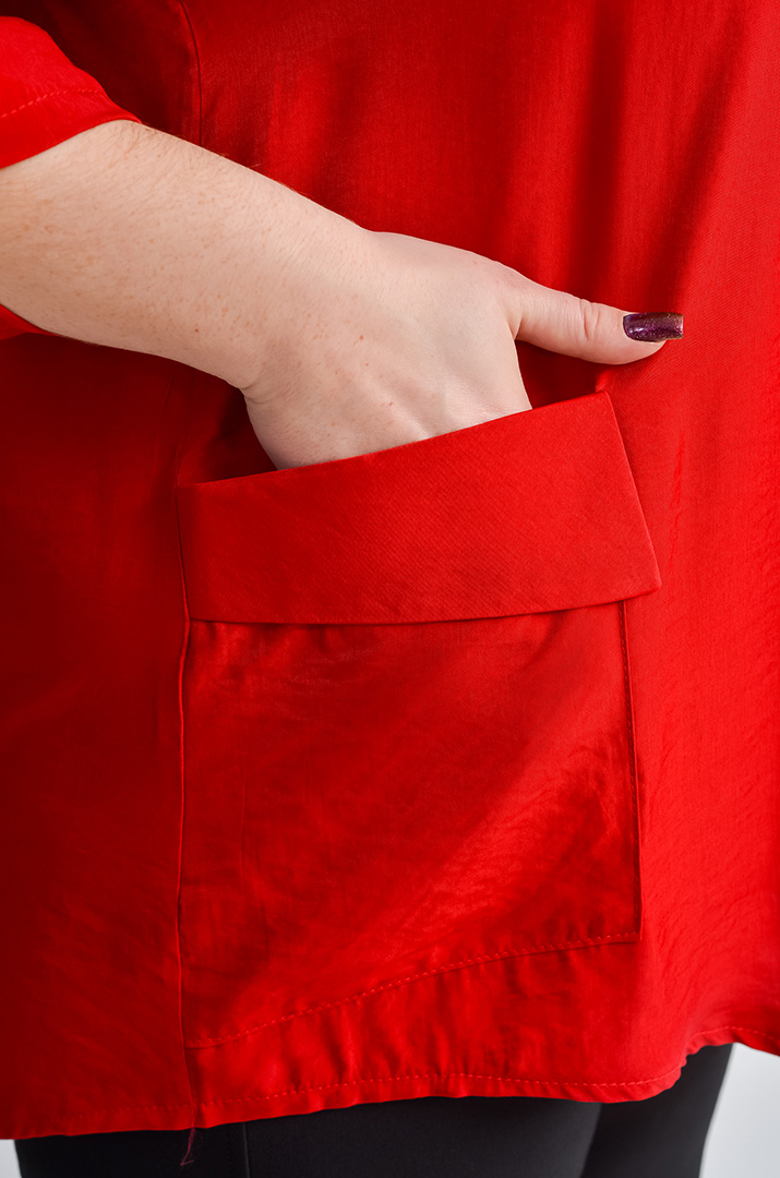 Довга сорочка з декоративною планкою з ґудзиками великих розмірів