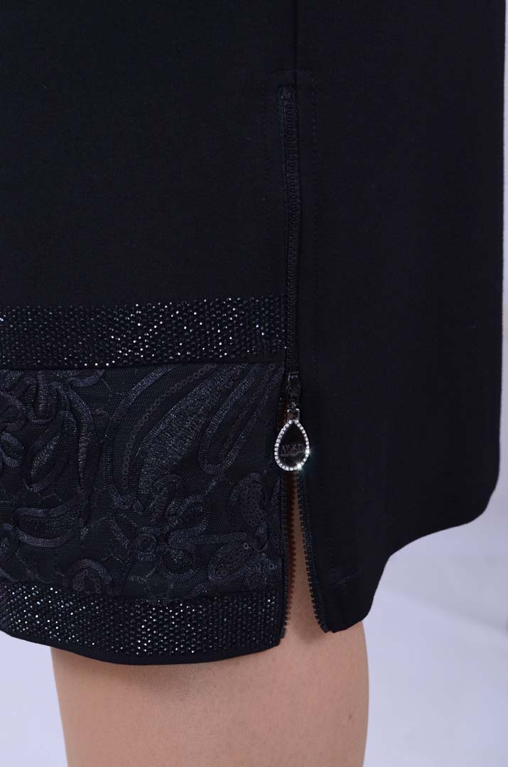 Спідниця міді з мереживом батал