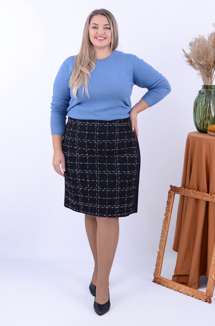 Спідниця міді у клітинку