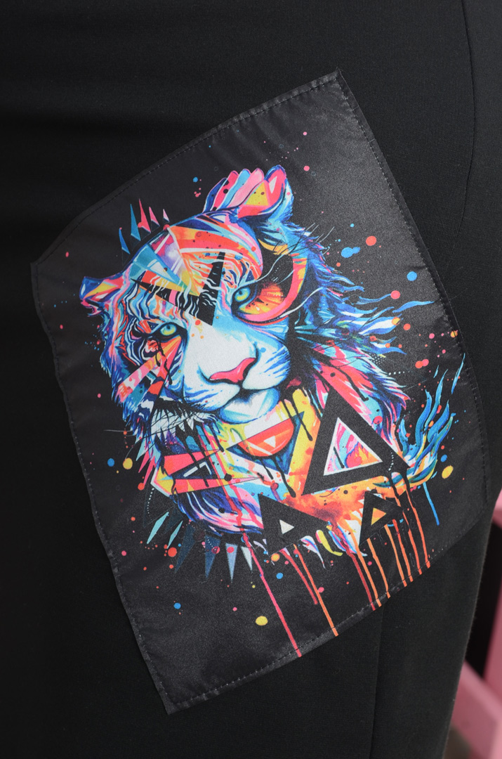 Юбка миди с ярким рисунком супер батал