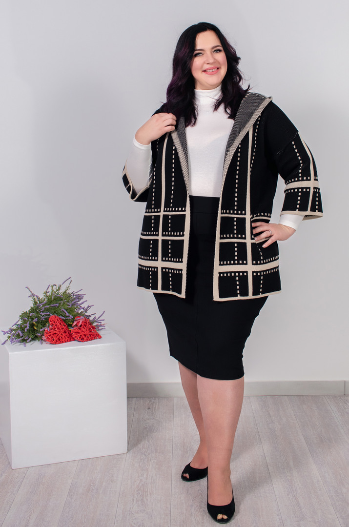 Спідниця міді з кишенями батал