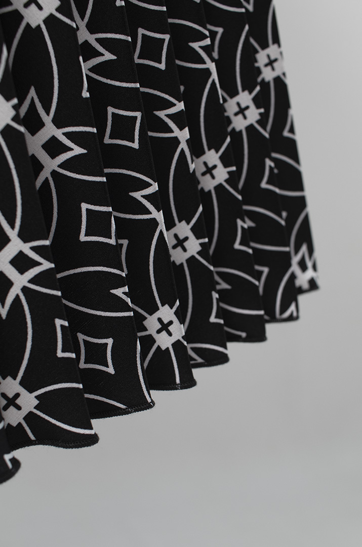 Спідниця плісе в геометричний принт батал