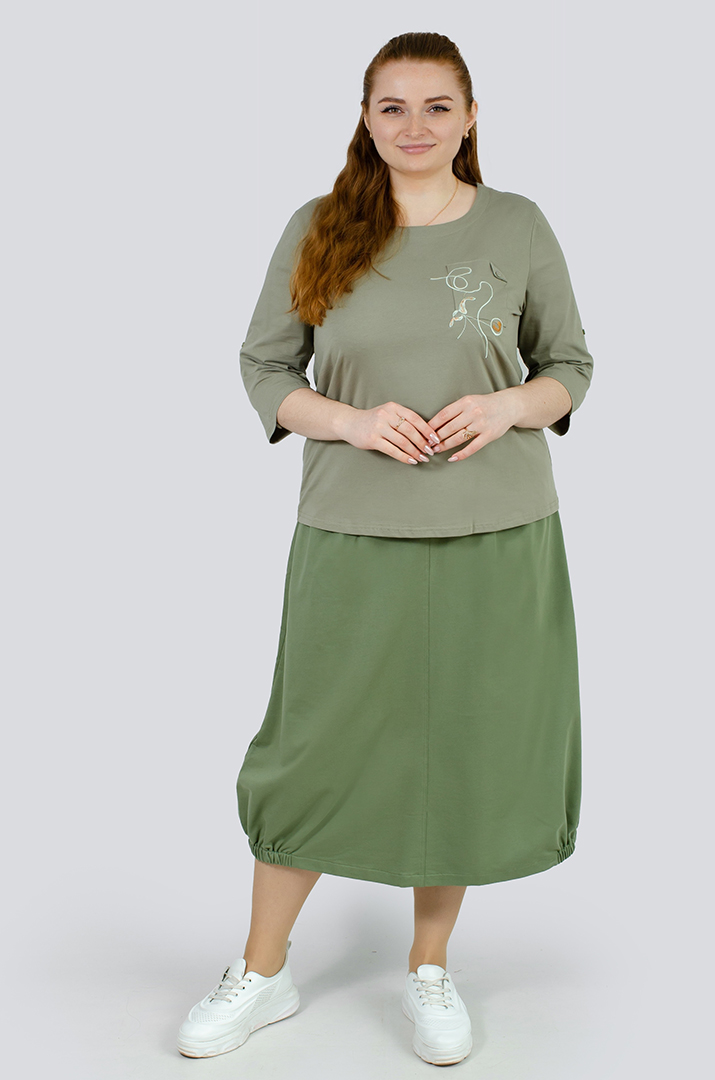 Стильная юбка с карманами больших размеров