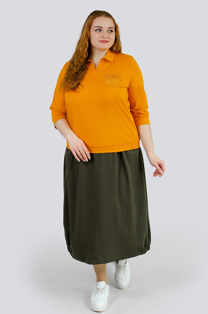 Стильная юбка с карманами больших размеров