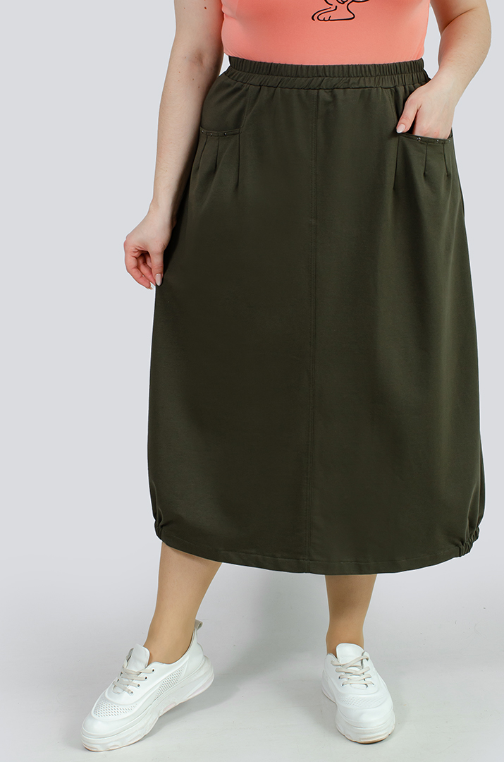 Стильная юбка с карманами больших размеров