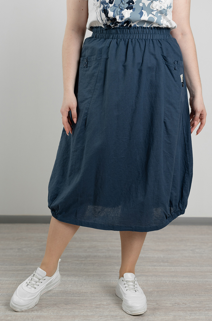 Спідниця льняна з декором великих розмірів