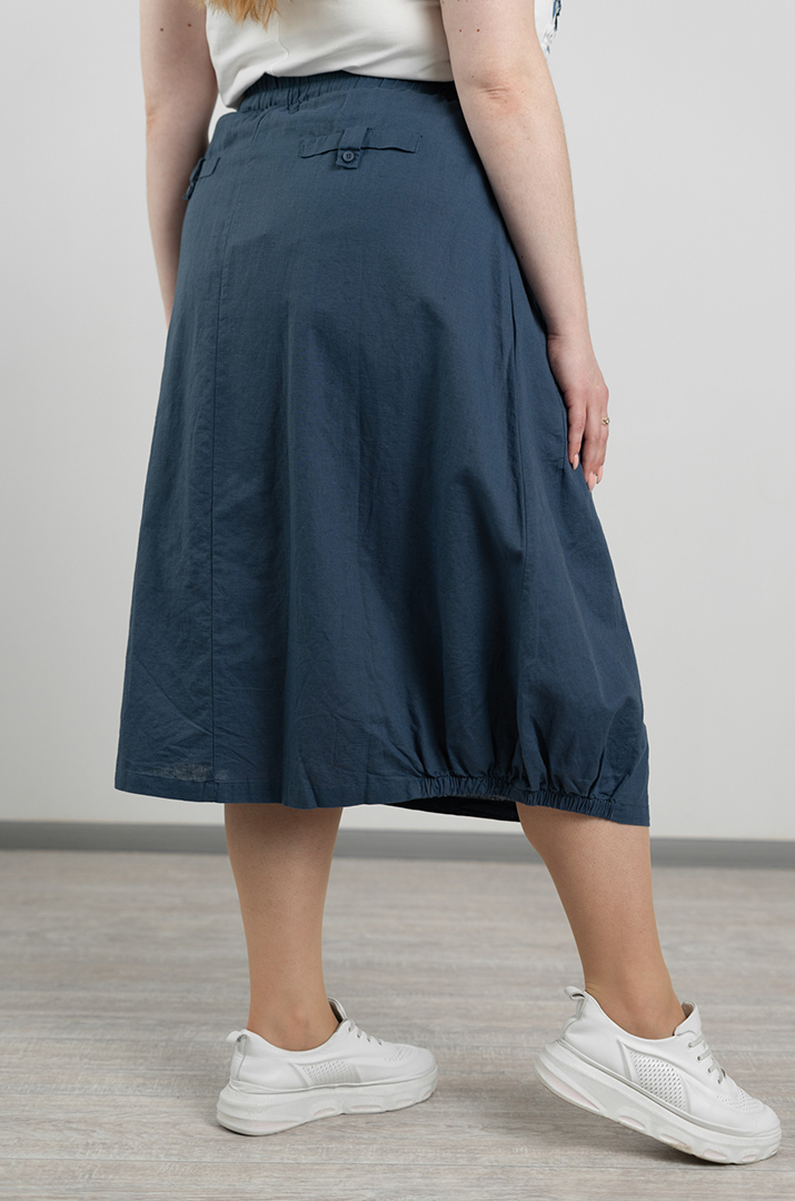 Спідниця льняна з декором великих розмірів