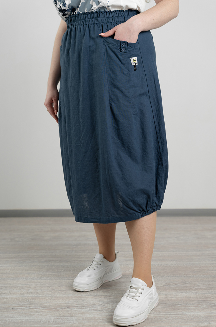 Спідниця льняна з декором великих розмірів