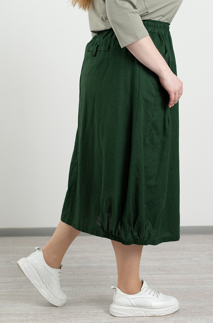 Спідниця льняна з декором великих розмірів