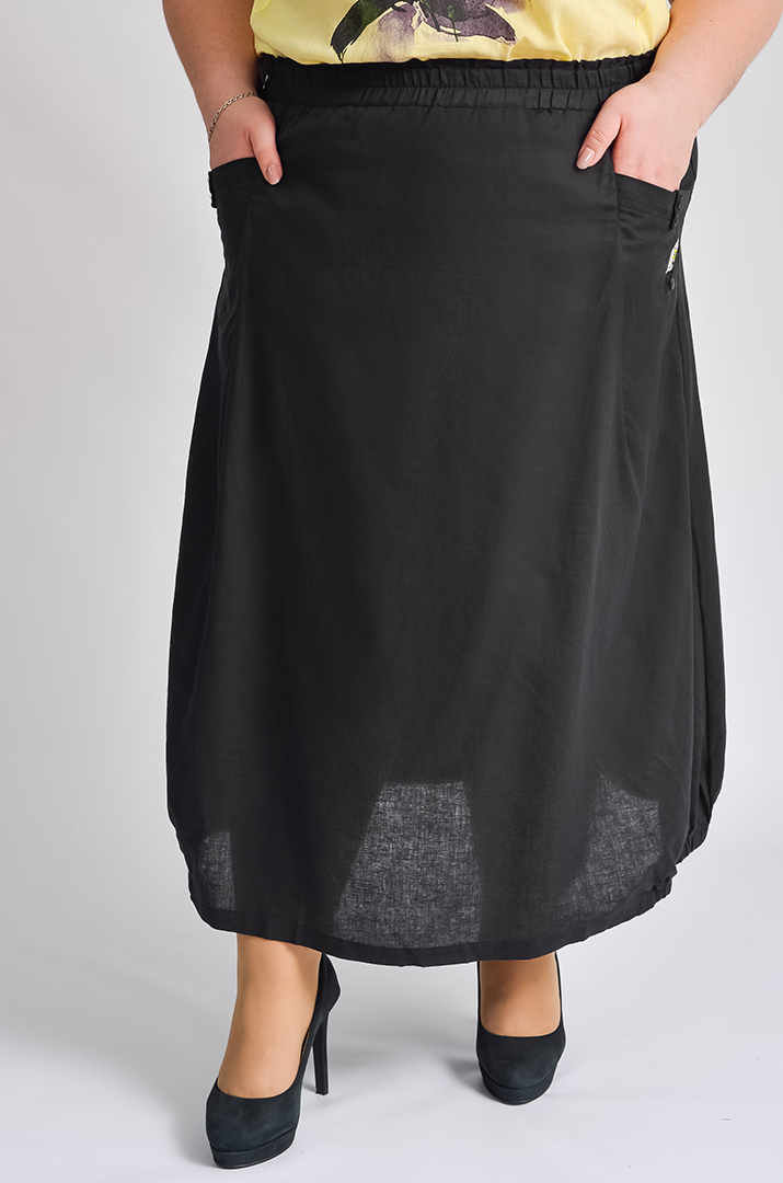 Спідниця льняна з декором великих розмірів