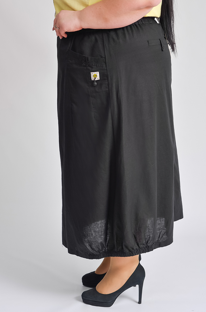 Спідниця льняна з декором великих розмірів