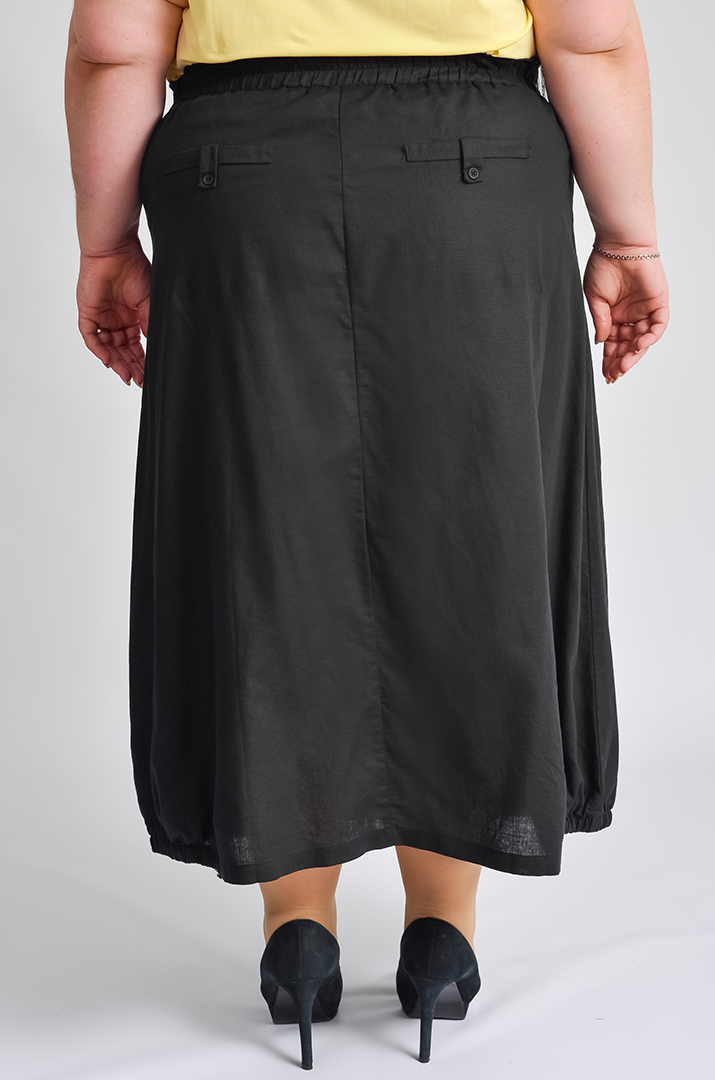 Спідниця льняна з декором великих розмірів