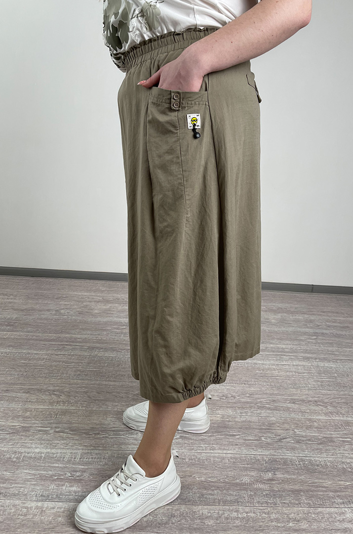 Спідниця льняна з декором великих розмірів