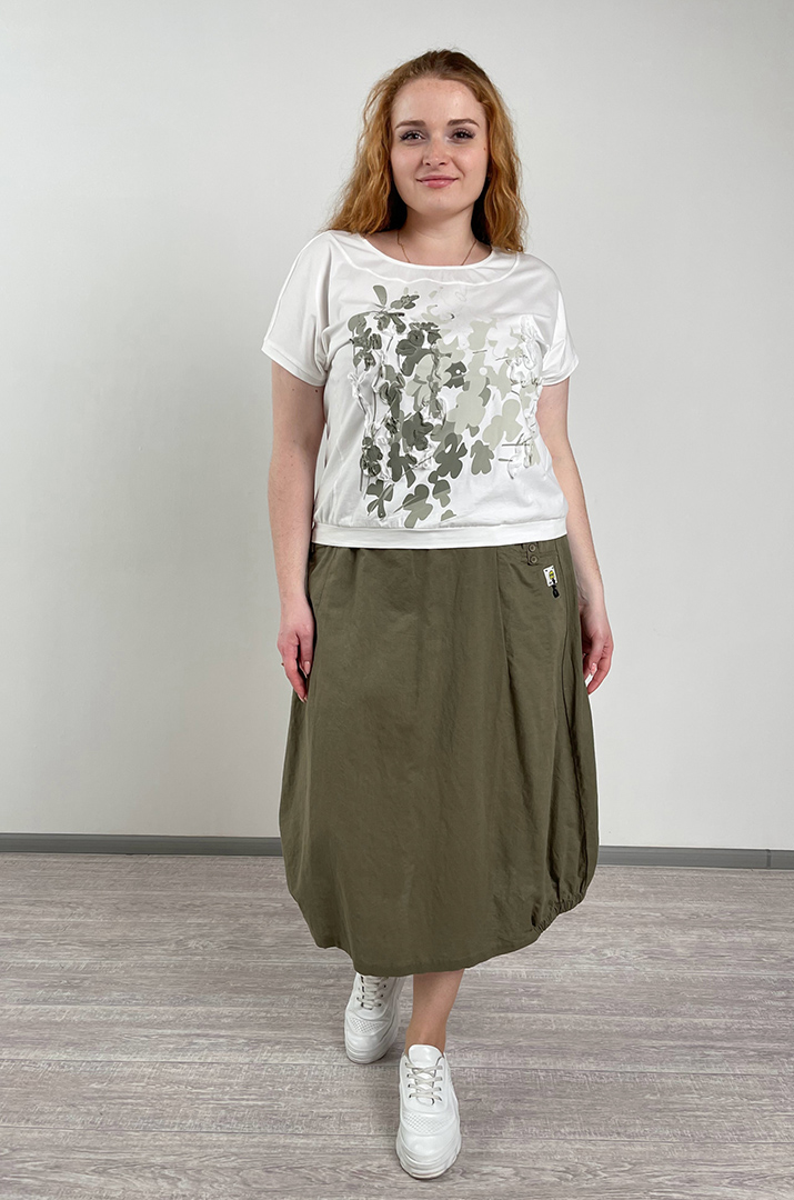 Спідниця льняна з декором великих розмірів