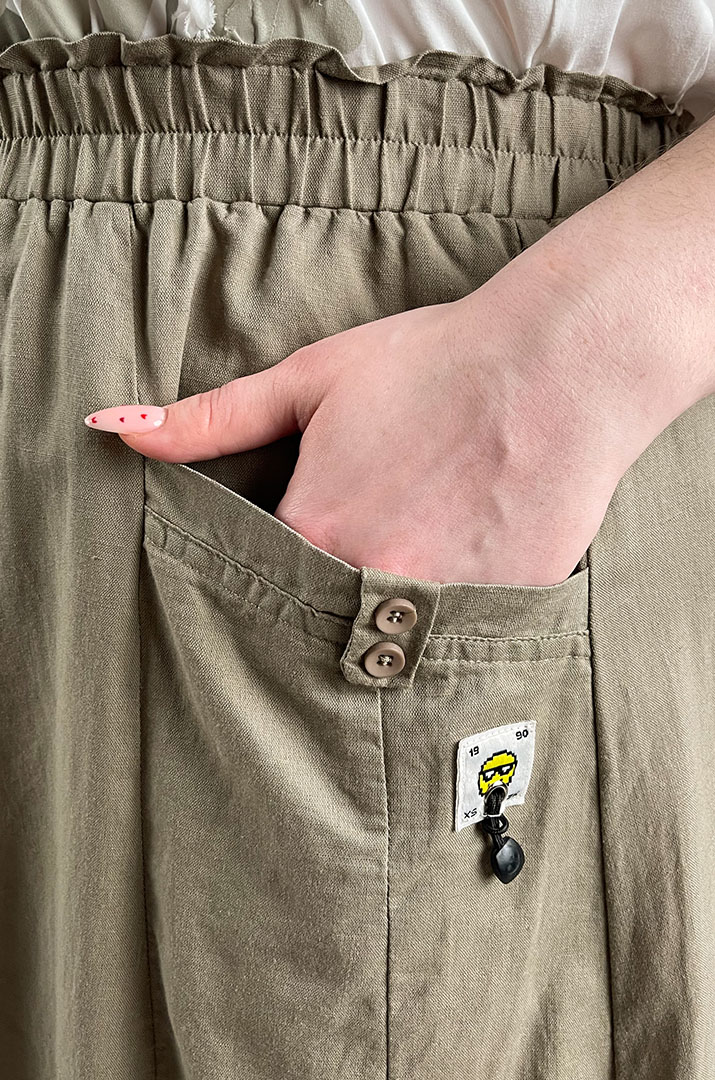 Спідниця льняна з декором великих розмірів