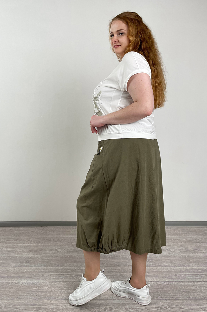 Спідниця льняна з декором великих розмірів